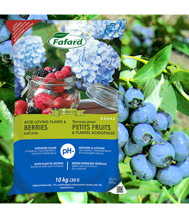 Terreau petits fruits acidophiles | Spécial bleuets, rhododendrons, azalées et hortensias