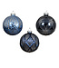 Boule de verre bleu et argent