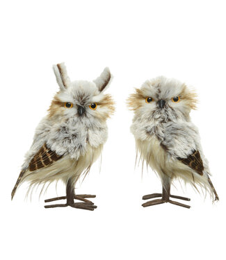 Hibou décoratif brun