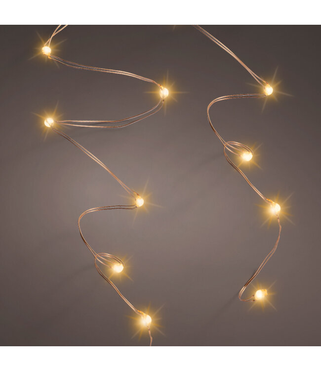 Lumières micro-LED blanc classique sur fil cuivré – Éclat chaleureux et charme intemporel