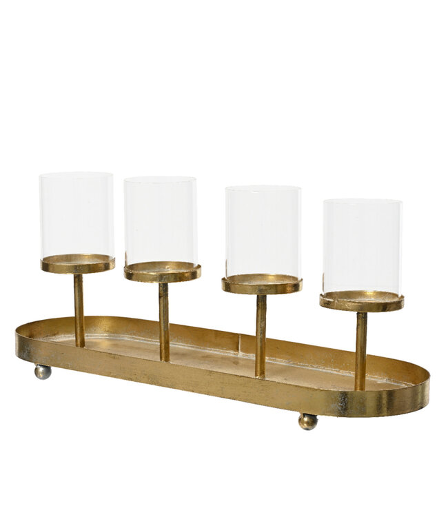Chandelier sur pied or | Accessoire décoratif élégant
