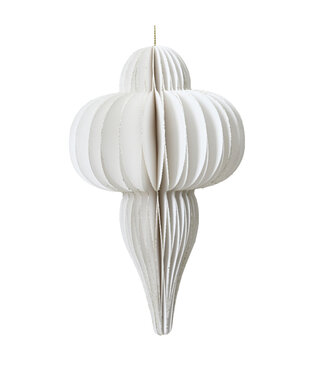 Ornement en papier blanc 15,5 po