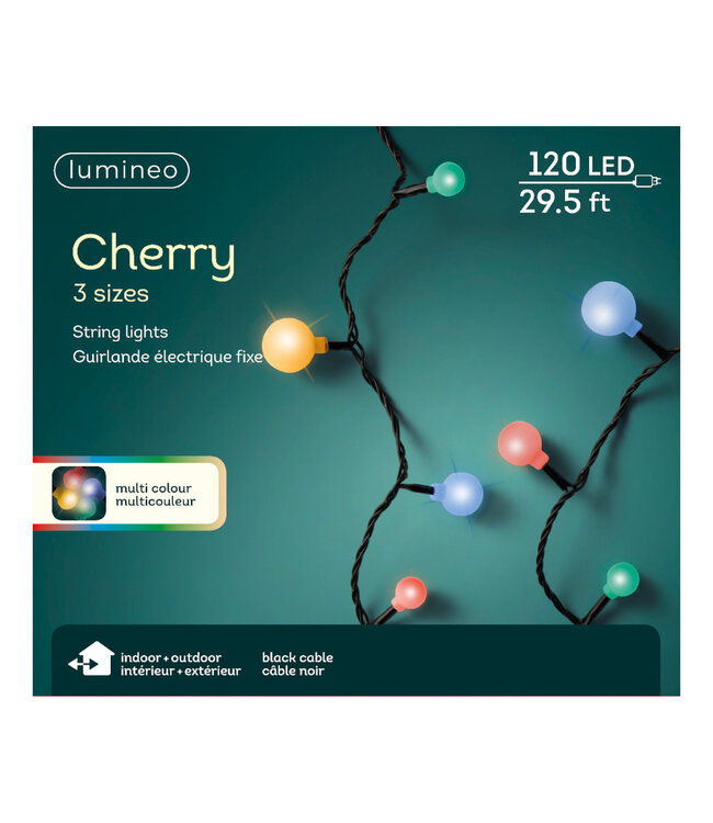 Lumières Cerises LED fixe multicouleur 120 L 29,5 pieds