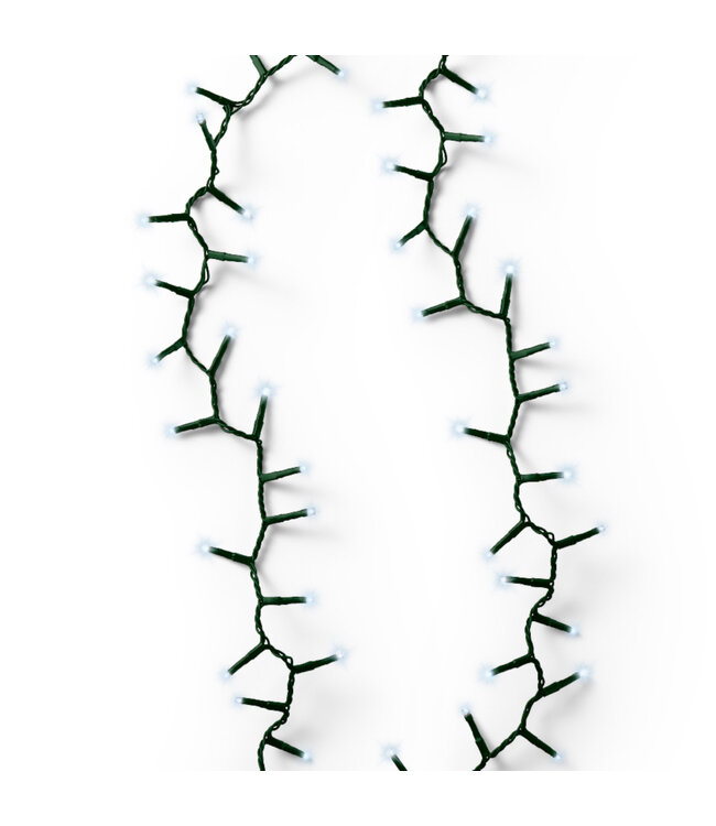 Lumières compact LED fils vert blanc froid | Éclat blanc froid, ambiance scintillante