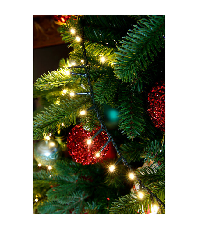 Lumières compact LED fils vert blanc chaud | Ambiance féérique raffinée