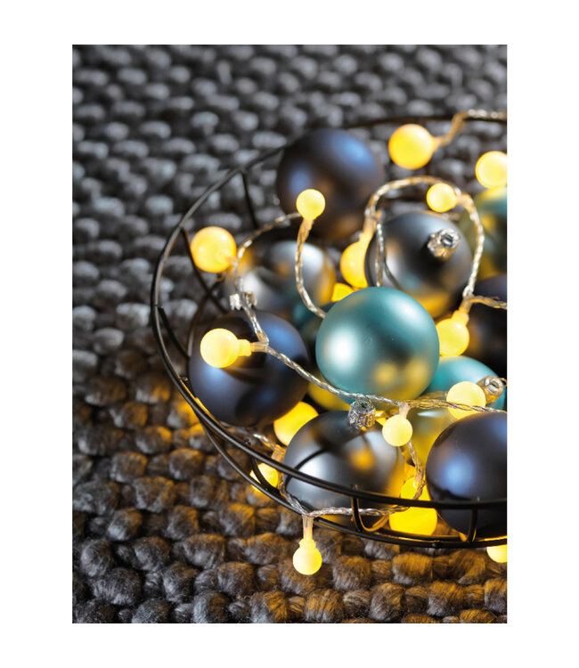 Lumières cerises LED blanc chaud 120 lum. | Lumières de Noël