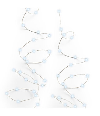 Lumières scintillantes LED fils argent blanc froid