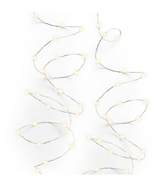 Lumières scintillantes LED fils argent blanc chaud