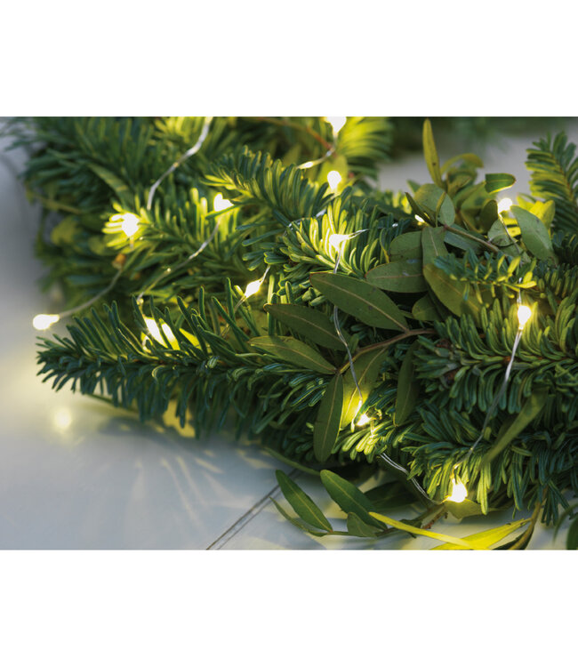 Lumières scintillantes LED fils argent blanc chaud | Éclat blanc chaud, ambiance poétique