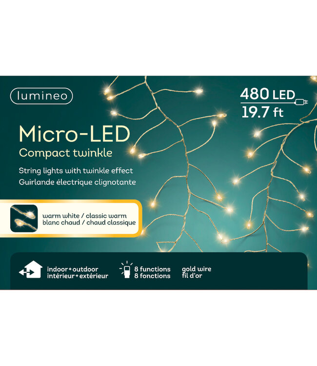 Guirlande de lumières blanc chaud et classique 19,7 pi