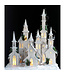 Église en bois blanc illuminée 18,75 po