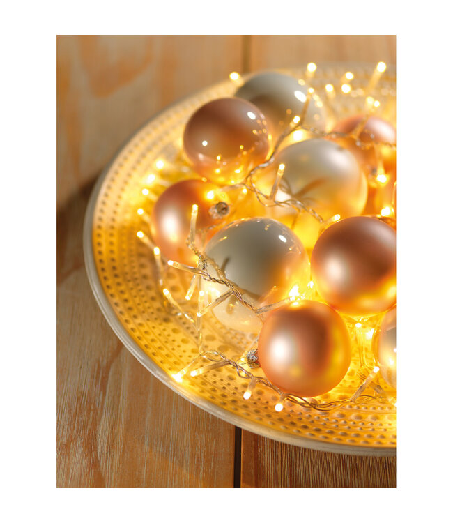 Lumières LED compact fils transparent blanc chaud | Éclat blanc chaud, magie discrète