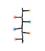 Lumières compact LED fils vert multi-couleurs