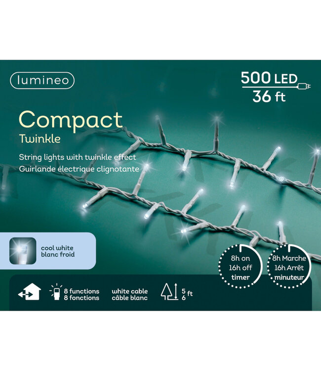 Lumière compact LED fils blanc blanc froid