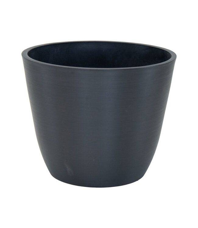 Cache-pot plastique recyclé noir 16 po