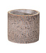 Cache-pot Aswan rond effet pierre brun