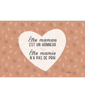 Coussin rectangulaire "Être maman est..."