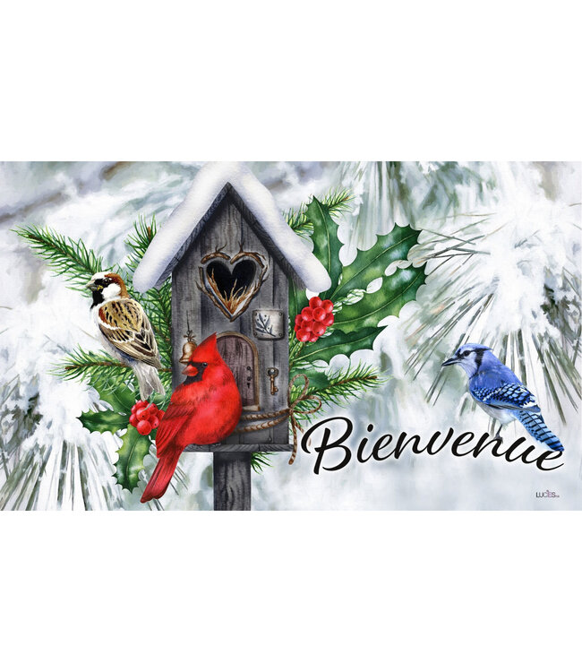 Tapis - Bienvenue nichoir de bois et oiseaux