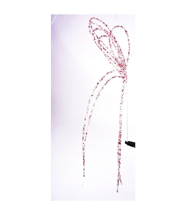 Boucle de Paillettes Rouge et Blanc