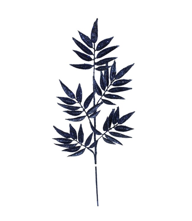 Tige feuilles bleu nuit