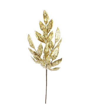 Tige feuilles or brillant 24 po