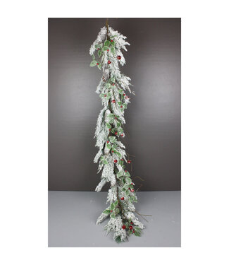 Guirlande feuillage mixte et clochettes 5 pi