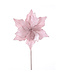Tige de poinsettia velours rose 22 po