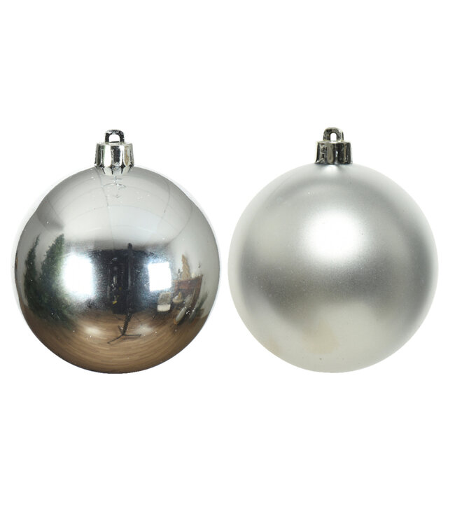 Boules plastique argent