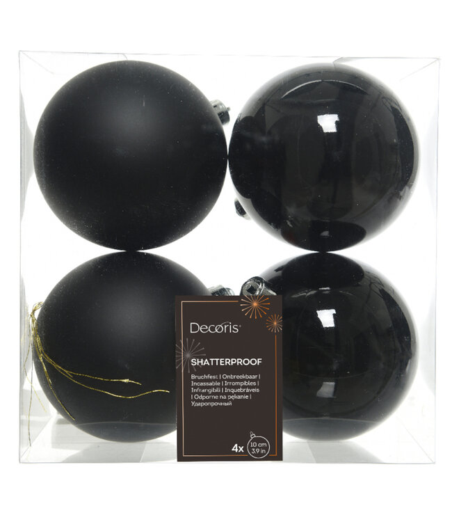 Boules en plastique noires | Décoration élégante et moderne