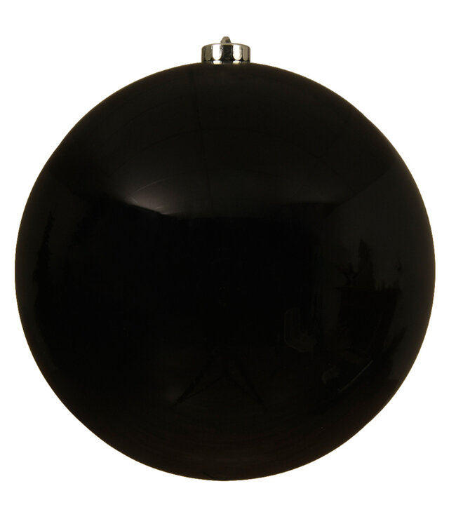 Boule plastique noir brillante 8 po