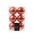 Boules plastique orange brillant/mat 3 po (boîte de 6)