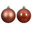 Boules plastique orange brillant/mat 3 po (boîte de 6)