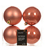 Boules plastique orange brillant/mat 4 po (boîte de 4)