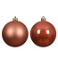 Boules plastique orange brillant/mat 4 po (boîte de 4)