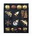 Ensemble de 25 ornements espresso et or