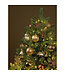 Ensemble de 25 ornements espresso et or