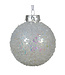 Boule plastique transparente glacée 3 po