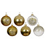 Boule de verre or et transparent (6 ass.)
