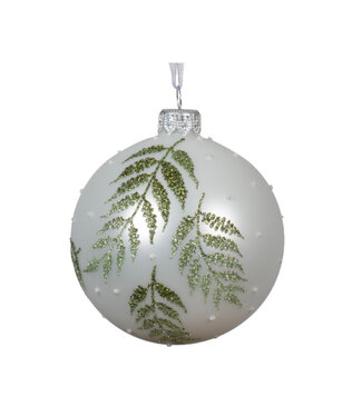 Boule en verre verte ou blanche 3 po (3 ass.)