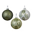 Boules en verre vertes ou blanches (3 ass.)