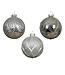 Boules de verre argentées (3 ass.)
