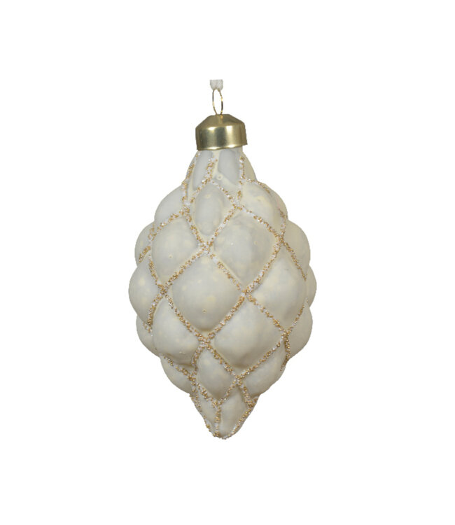 Ornement de verre losange quadrillé (4 ass.)