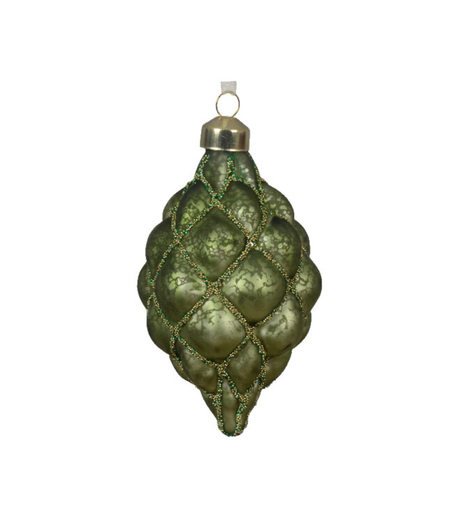 Ornement de verre losange quadrillé (4 ass.)