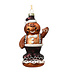 Ornement en verre bonhomme pain d'épices 5 po