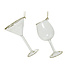 Ornement coupe de vin ou martini 4 po (2 ass.)