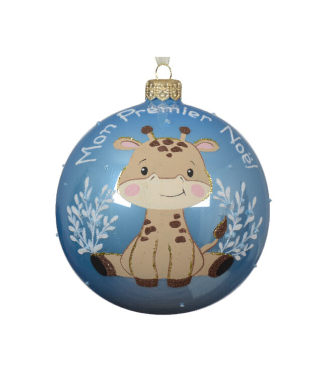 Boule "Mon premier Noël" bébé giraffe