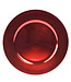 Assiette plastique rouge 13 po