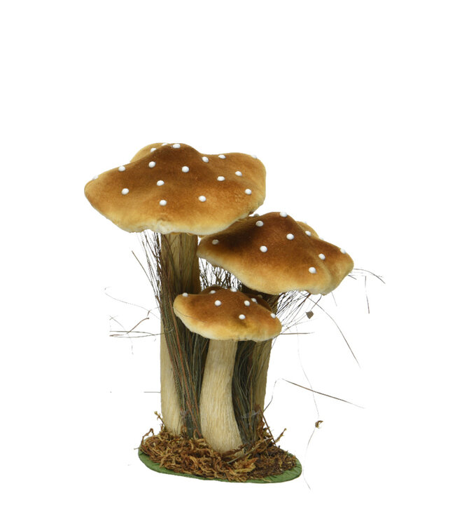 Champignons velours 10 po | Ornements décoratifs élégants pour la maison