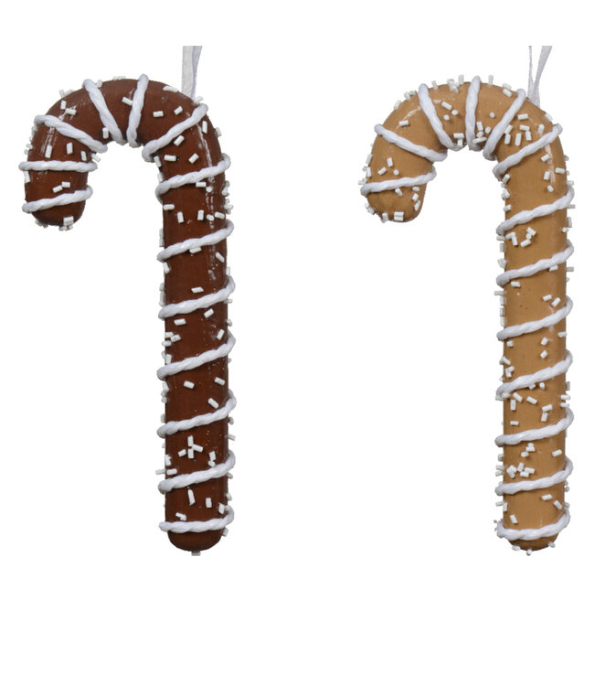 Ornement canne pain d'épices 6,5 po (2 ass.)