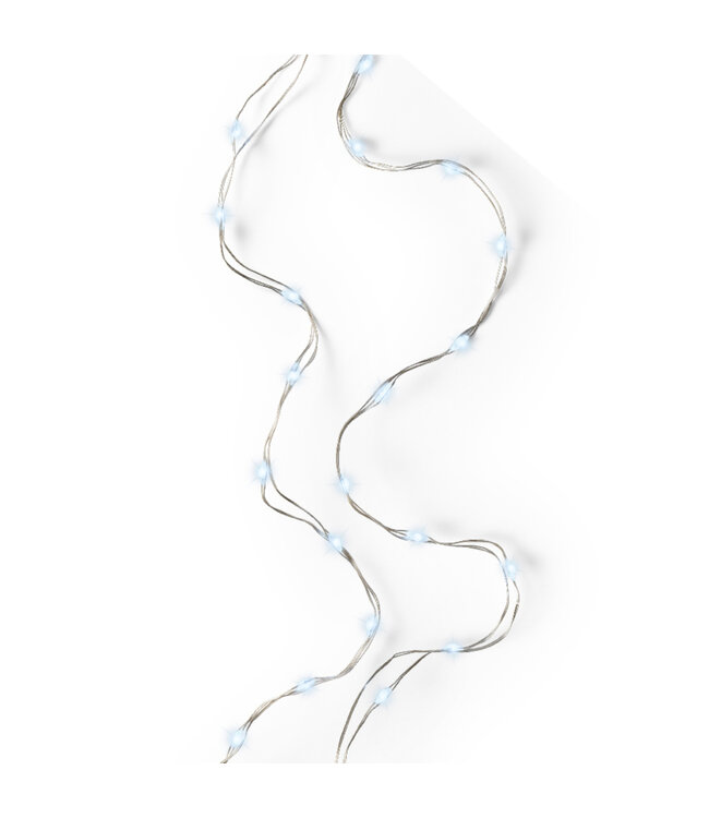 Lumières micro LED fil argent blanc froid